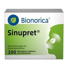 Abbildung: Sinupret überzogene Tabletten 200 St, Überzogene Tabletten PZN 03243890 