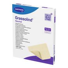 Abbildung: Grassolind Salbenkompressen 10x10 cm steril 10 St, Kompressen PZN 03245630 