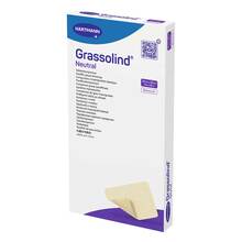 Abbildung: Grassolind Salbenkompressen 10x20 cm steril 30 St, Kompressen PZN 03245676 
