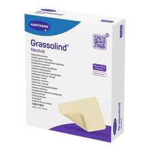 Abbildung: Grassolind Salbenkompressen 10x10 cm steril 50 St, Kompressen PZN 03245699 