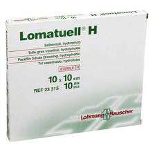 Abbildung: Lomatuell H Salbentüll 10x10 cm steril 10 St, Verband PZN 03275602 