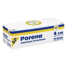 Abbildung: Porena elastische Mullbinde binde 4 cm weiß ohne Cello 10 St, Binden PZN 03289604 