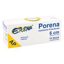 Abbildung: Porena elastische Mullbinde binde 6 cm weiß ohne Cello 10 St, Binden PZN 03289610 