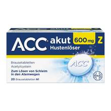Abbildung: Acc akut 600 Z Hustenlöser Brausetabletten 20 St, Brausetabletten PZN 03294723 