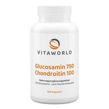 Abbildung: Glucosamin 750 mg + Chondroitin 100 mg Kapseln 100 St, Kapseln PZN 03296372 