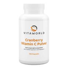 Abbildung: Cranberry Plus C 400 mg Kapseln 180 St, Kapseln PZN 03296449 