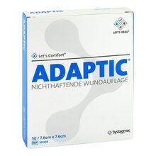 Abbildung: ADAPTIC 7,6x7,6 cm feuchte Wundauflage 2012 50 St PZN 03302049 