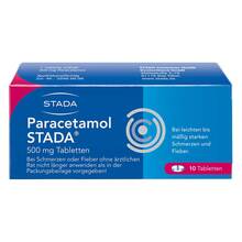 Abbildung: Paracetamol Stada 500 mg Tabletten 10 St, Tabletten PZN 03366196 