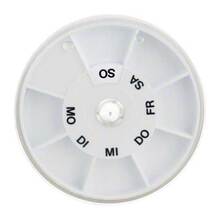Abbildung: Tablettenspender Icron 7-Fächer transparent Deckel rund 1 St PZN 03377254 