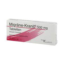 Abbildung: Migräne Kranit 500 mg Tabletten 20 St, Tabletten PZN 03438010 