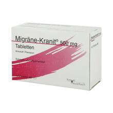 Abbildung: Migräne Kranit 500 mg Tabletten 100 St, Tabletten PZN 03438056 
