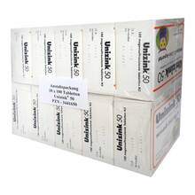 Abbildung: Unizink 50 magensaftresistente Tabletten 10X100 St, Tabletten magensaftresistent PZN 03441650 