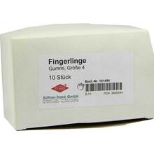 Abbildung: Fingerling Gummi Größe 4 transparent 10 St PZN 03465544 