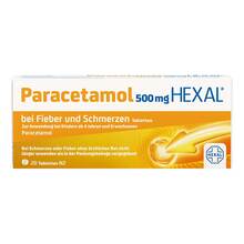 Abbildung: Paracetamol 500 mg Hexal b.Fieber und Schmerzen Tabletten  20 St, Tabletten PZN 03485558 