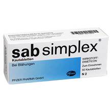 Abbildung: Sab simplex Kautabletten 50 St, Kautabletten PZN 03519464 