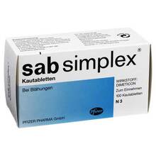 Abbildung: Sab simplex Kautabletten 100 St, Kautabletten PZN 03519470 