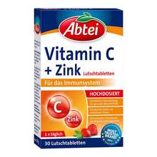 Abbildung: Abtei Vitamin C plus Zink Lutschtabletten 30 St, Lutschtabletten PZN 03550712 