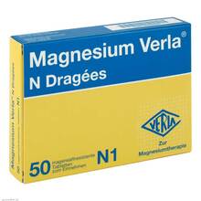 Abbildung: Magnesium Verla N Dragees 50 St, Tabletten magensaftresistent PZN 03554928 