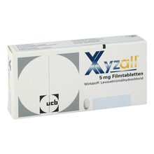 Abbildung: Xyzall 5 mg Filmtabletten 20 St, Filmtabletten PZN 03564453 