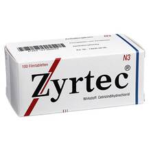 Abbildung: Zyrtec 10 mg Filmtabletten 100 St, Filmtabletten PZN 03738203 