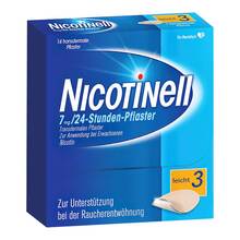 Abbildung: Nicotinell 7 mg / 24-Stunden-Pflaster 17,5mg 14 St, Pflaster transdermal PZN 03764519 