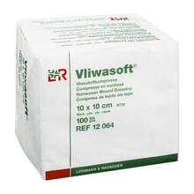 Abbildung: VLIWASOFT Vlieskompressen unsteril 10x10 cm 4l. 100 St, Kompressen PZN 03806933 