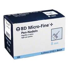 Abbildung: BD Micro-Fine + 8 Pen-Nadeln 0,25x8 mm 100 St PZN 03813732 