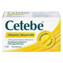 Abbildung: Cetebe Vitamin C Retardkapseln 500 mg 30 St, Hartkapseln PZN 03884264 