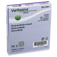 Abbildung: Varihesive extra dünn 10x10 cm Hkv hydroaktiv 5 St PZN 03892654 