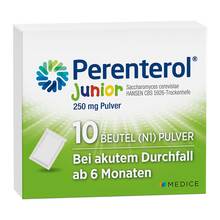 Abbildung: Perenterol Junior 250 mg Pulver Beutel  10 St, Pulver PZN 03920586 