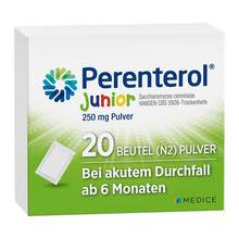 Abbildung: Perenterol Junior 250 mg Pulver Beutel  20 St, Pulver PZN 03920712 