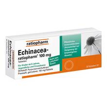 Abbildung: Echinacea-Ratiopharm 100 mg Tabletten 20 St, Tabletten PZN 03921806 