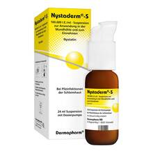 Abbildung: Nystaderm S Suspension Dosierpumpe 24 ml, Suspension PZN 03936736 