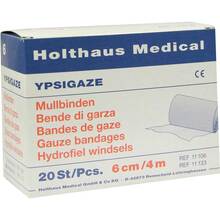 Abbildung: MULLBINDEN DIN 6 cmx4 m 20 St, Binden PZN 03943386 