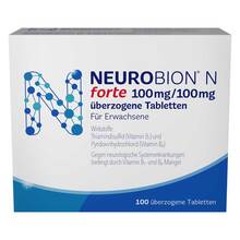 Abbildung: Neurobion N forte überzogene Tabletten 100 St, Überzogene Tabletten PZN 03962343 