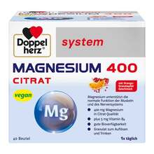 Abbildung: Doppelherz Magnesium 400 Citrat system Granulat 40 St, Granulat PZN 03979846 
