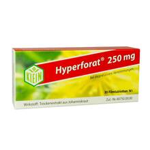 Abbildung: Hyperforat 250 mg Filmtabletten 30 St, Filmtabletten PZN 04004578 