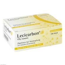 Abbildung: Lecicarbon E CO2 Laxans Erwachsenensuppositorien 100 St, Erwachsenen-Suppositorien PZN 04018882 