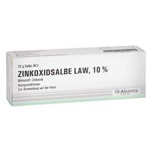 Abbildung: Zinkoxidsalbe Law 10% 25 g, Salbe PZN 04030096 