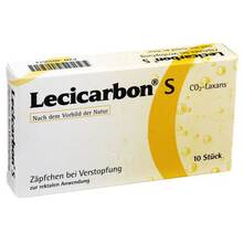 Abbildung: Lecicarbon S CO2 Laxans Suppositorien 10 St, Suppositorien PZN 04033574 