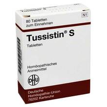 Abbildung: Tussistin S Tabletten 80 St, Tabletten PZN 04043957 