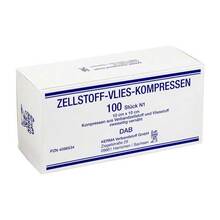 Abbildung: Zellstoff Vlies Kompressen unsteril 10x10 cm 100 St, Kompressen PZN 04096534 