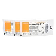 Abbildung: LEUKOSTRIP S Wundnahtstreifen 6,4x76 mm 3X3 St, Pflaster PZN 04203361 
