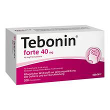 Abbildung: Tebonin forte 40 mg Filmtabletten 200 St, Filmtabletten PZN 04247370 