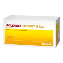 Abbildung: Folsäure Hevert 5 mg Injektionslösung Ampullen 100X2 ml, Ampullen PZN 04375458 
