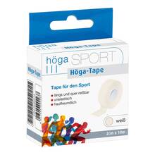Abbildung: HÖGA-TAPE 2 cmx10 m weiß 1 St, Pflaster PZN 04402014 