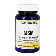 Abbildung: Msm 500 mg Gph Kapseln 60 St, Kapseln PZN 04411668 