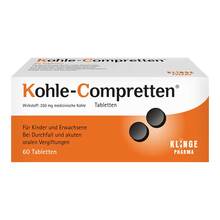 Abbildung: Kohle Compretten Tabletten 60 St, Tabletten PZN 04420093 