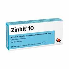 Abbildung: Zinkit 10 überzogene Tabletten 20 St, Überzogene Tabletten PZN 04435226 