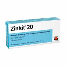 Abbildung: Zinkit 20 überzogene Tabletten 20 St, Überzogene Tabletten PZN 04435255 